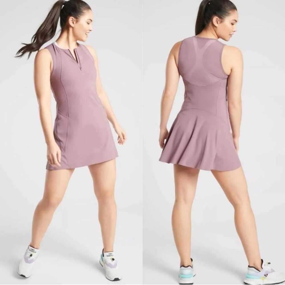 Athleta match point dress in cascadia violet (mauve) size Medium Tall